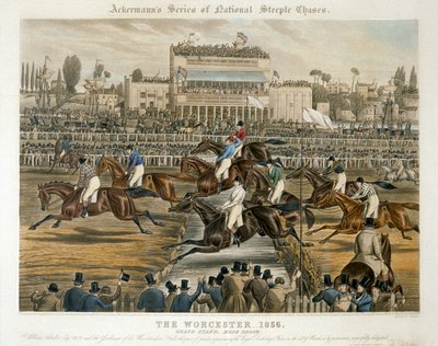 De Koninklijke Verjaardag Stakes, Worcester, 14 maart 1856: Hoofdtribune door Charles Hunt