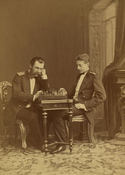 Grootvorst Konstantin Nikolaevitsj van Rusland (1827-1892) en grootvorst Konstantin Konstantinovitsj van Rusland (1858-1915), door Bergamasco, Charles (Karl) (1830-1896) door Charles Bergamasco