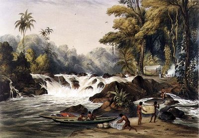 Kerstwaterval aan de rivier Berbice, uit 