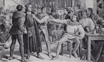 Lord Saye en Sele, op het punt onthoofd te worden tijdens de opstand van Jack Cade door Charles (after) Lucy