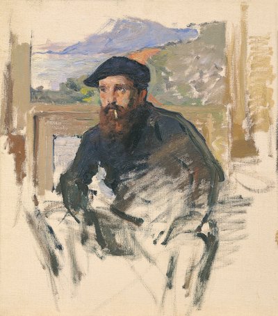 Portret van Monet c.1884 door Charles (attr.to) Giron