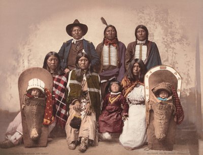 Ute Chief Severo en Familie door Charles A. Nast, Detroit Photographic Company