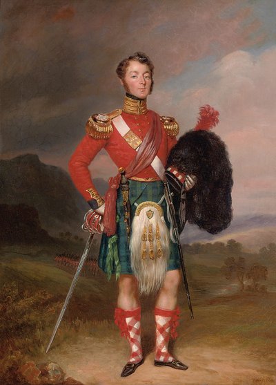 Portret van Kapitein Robert Williamson Ramsay door Charles Achille DHardiviller
