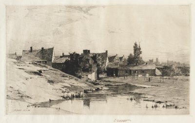 Oude Huizen bij Brugge door Charles Adams Platt