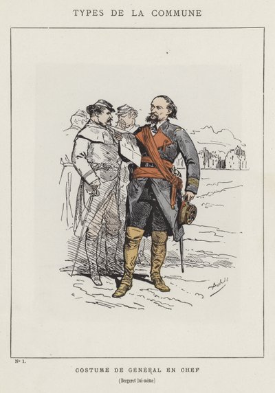 Kostuum van Generaal en Chef, Bergeret zelf door Charles Albert d Arnoux Bertall