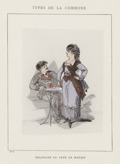 Afgevaardigde van Café de Madrid door Charles Albert d Arnoux Bertall
