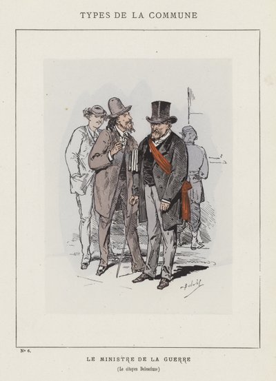 De minister van oorlog, de burger Delescluze door Charles Albert d Arnoux Bertall