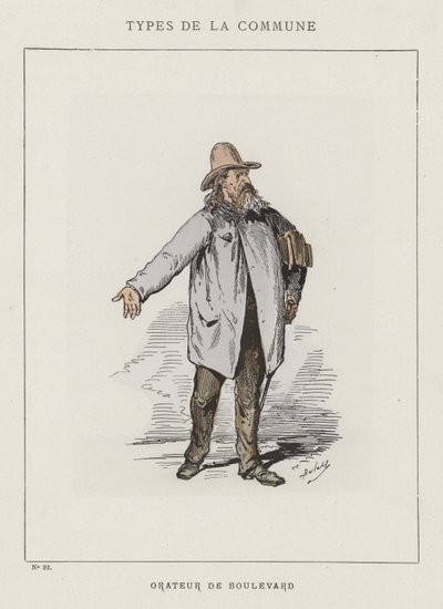 Orateur de Boulevard door Charles Albert d Arnoux Bertall
