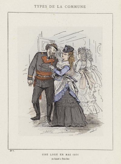 Een Loge in mei 1871, Au Canard a Trois Becs door Charles Albert d Arnoux Bertall