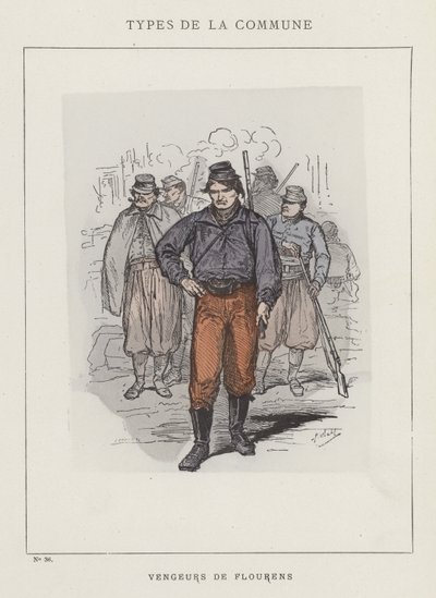 Vengeurs de Flourens door Charles Albert d Arnoux Bertall