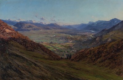 Grenoble gezien vanaf de weg naar Sappey 1912 door Charles Alexandre Bertier