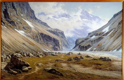 De vallei van de Veneon bij Saint Christophe en Oisans in de Alpen door Charles Alexandre Bertier