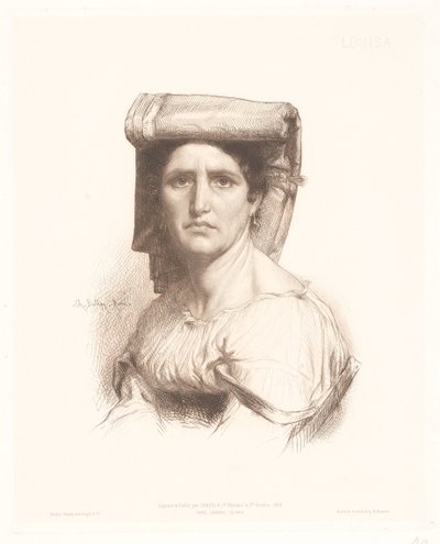 Portret van een Italiaanse vrouw door Charles Alphonse Paul Bellay