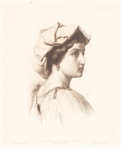 Portret van een Italiaanse vrouw Portretten van Italiaanse vrouwen door Charles Alphonse Paul Bellay