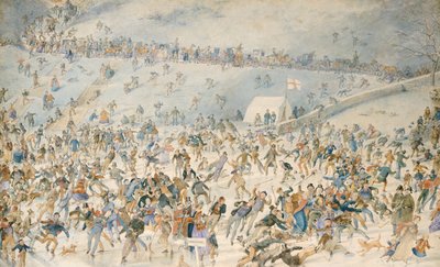 Figuren schaatsen, 1876 door Charles Altamont Doyle