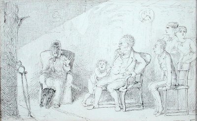 Spookverhaal (pen en inkt op papier) door Charles Altamont Doyle