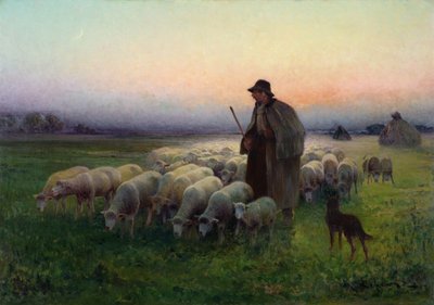 De terugkeer naar het veld, c.1913 door Charles Amable Lefebvre