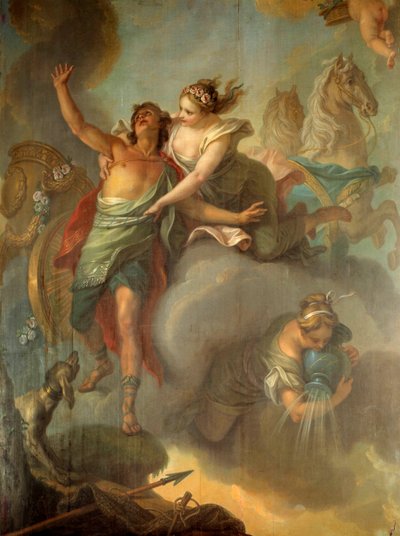 Aurora en Cephale. Aurora is van plan Cephale, de bruidegom van Procis, te ontvoeren, met wie ze verliefd is door Charles Amedee Philippe van Loo