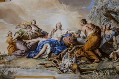 Rust van Diana onder nimfen (Il riposo di Diana tra le Ninfe) door Charles André van Loo
