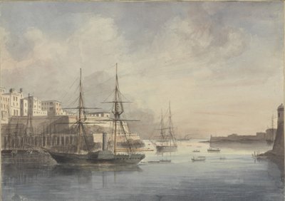 Uitzicht op Malta, ca. 1849 door Charles Andrew Dyce