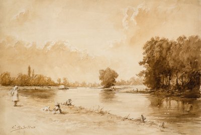 De Theems bij Kew door Charles Andrew Sellar