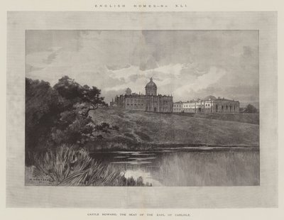 Castle Howard, de Zetel van de Graaf van Carlisle door Charles Auguste Loye