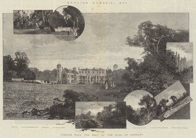 Cobham Hall, de zetel van de graaf van Darnley door Charles Auguste Loye