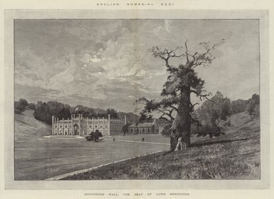 Donington Hall, de zetel van Lord Donington door Charles Auguste Loye