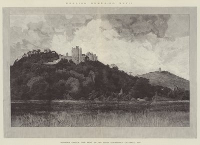 Dunster Castle, de Zetel van de Heer Hugh Courtenay Luttrell, MP door Charles Auguste Loye