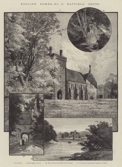 Engelse huizen, Hatfield House door Charles Auguste Loye
