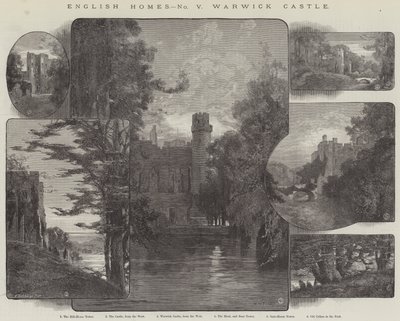 Engelse huizen, Warwick Castle door Charles Auguste Loye