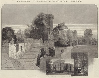Engelse huizen, Warwick Castle door Charles Auguste Loye