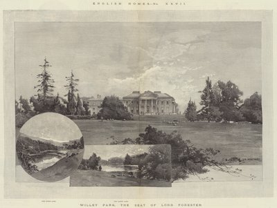 Engelse huizen, Willey Park, de zetel van Lord Forester door Charles Auguste Loye