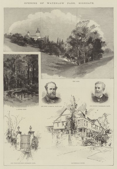 Opening van Waterlow Park, Highgate door Charles Auguste Loye