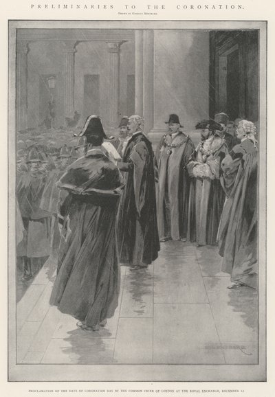 Voorbereidingen voor de kroning door Charles Auguste Loye