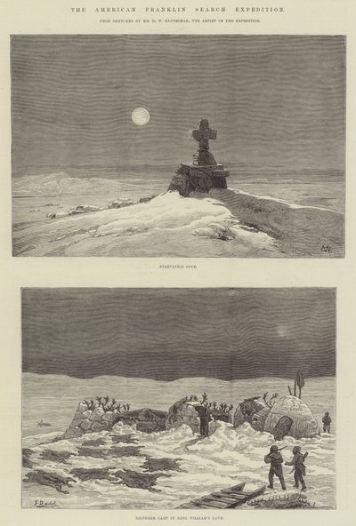 De Amerikaanse Franklin Zoekexpeditie door Charles Auguste Loye