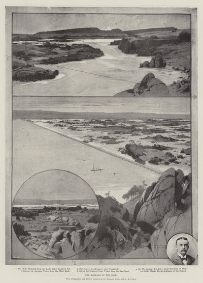De dam van de Nijl door Charles Auguste Loye