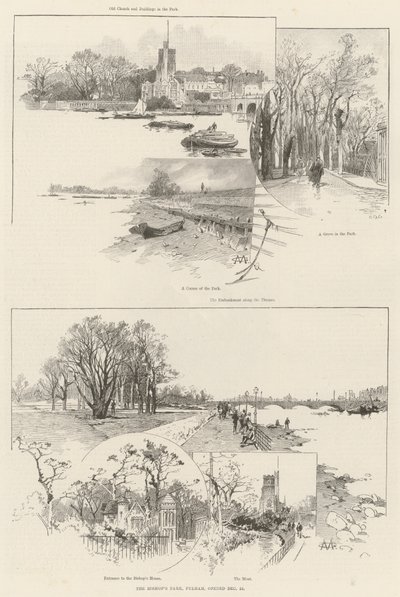 Het Park van de Bisschop, Fulham, geopend 22 december door Charles Auguste Loye