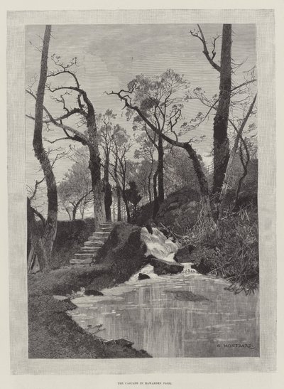 De Waterval in Hawarden Park door Charles Auguste Loye
