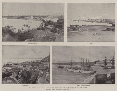 De Tour van de Hertog van Cornwall en York, Opmerkelijke Halteplaatsen op de Route door Charles Auguste Loye
