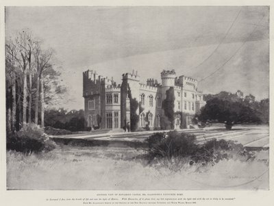 Het leven van William Ewart Gladstone, een ander uitzicht op Hawarden Castle, het favoriete huis van Mr. Gladstone door Charles Auguste Loye