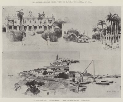 De Spaans-Amerikaanse Crisis, Zichten van Havana, de Hoofdstad van Cuba door Charles Auguste Loye