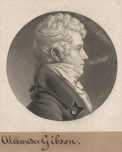 Alexander Gibson door Charles B. J. Févret de Saint Mémin