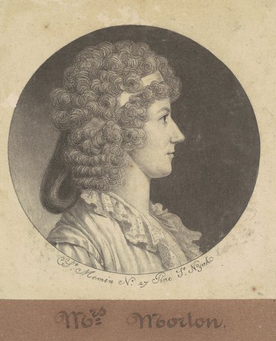 Cornelia Schuyler Morton door Charles B. J. Févret de Saint Mémin
