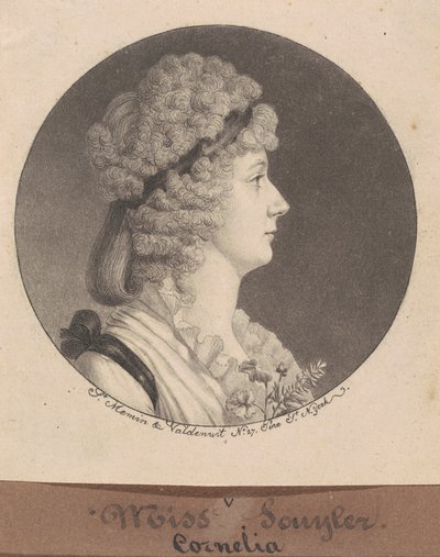 Cornelia Schuyler Morton door Charles B. J. Févret de Saint Mémin