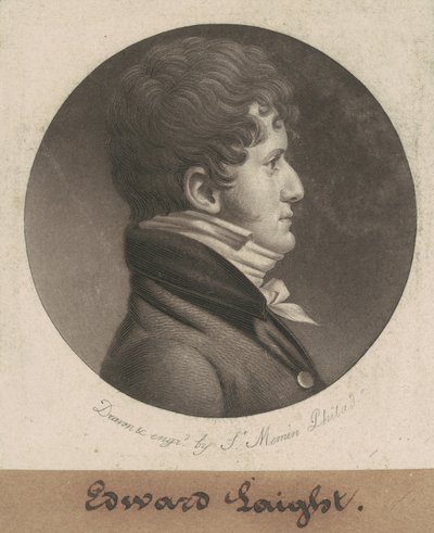 Edward Laight door Charles B. J. Févret de Saint Mémin