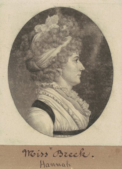 Hannah Breck door Charles B. J. Févret de Saint Mémin
