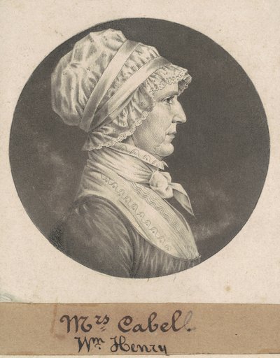 Hannah Carrington Cabell door Charles B. J. Févret de Saint Mémin