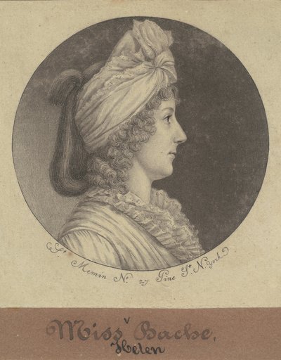 Helena Bache door Charles B. J. Févret de Saint Mémin