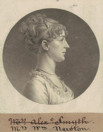 Jane Barr Stuart Newton door Charles B. J. Févret de Saint Mémin